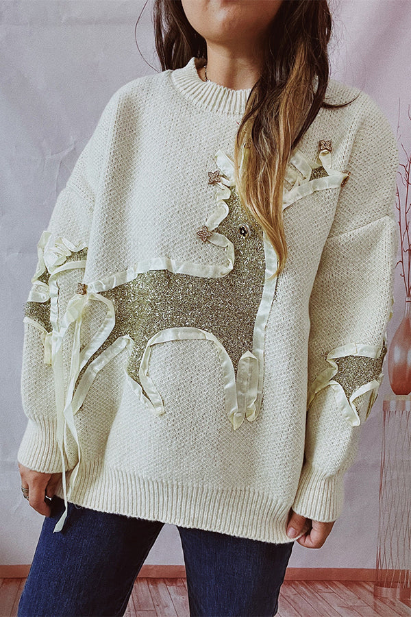 A Vintage Style Sweater with Delicate Timeless Details