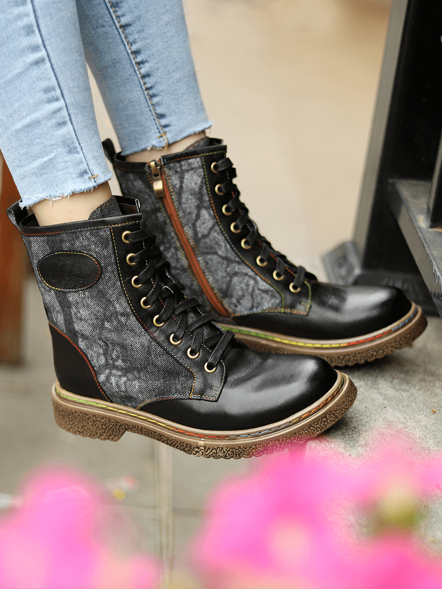 A Vintage Style Boots with Delicate Timeless Details