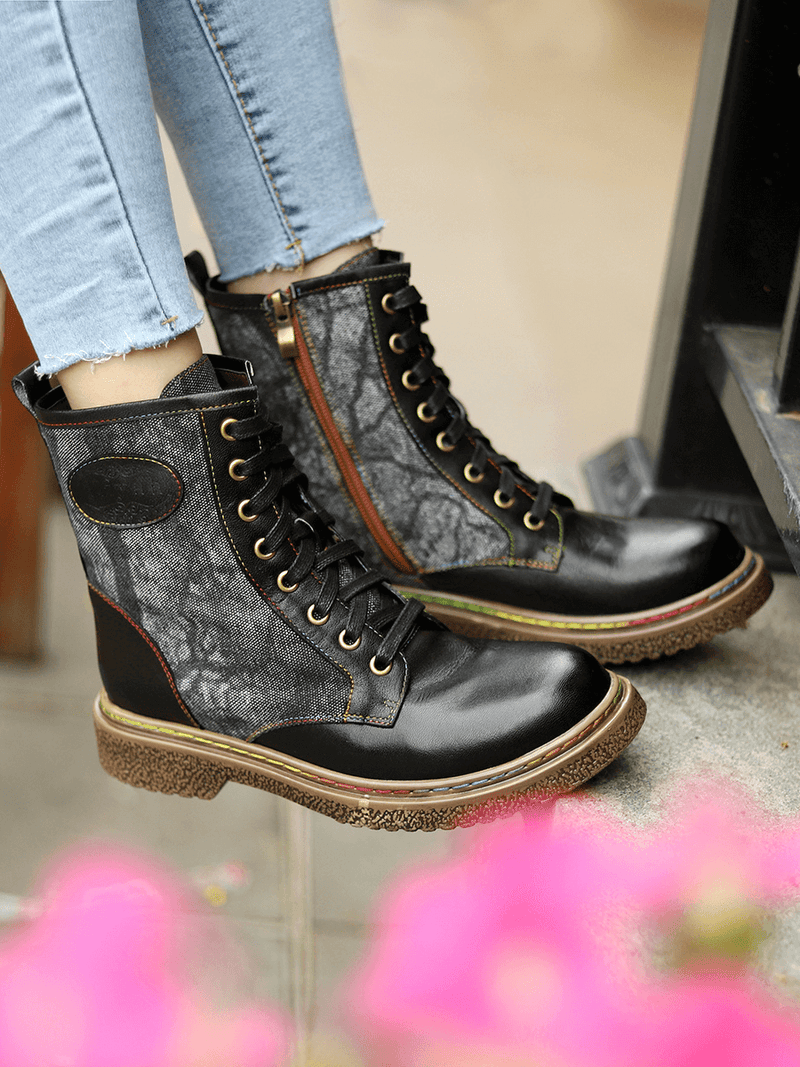 A Vintage Style Boots with Delicate Timeless Details
