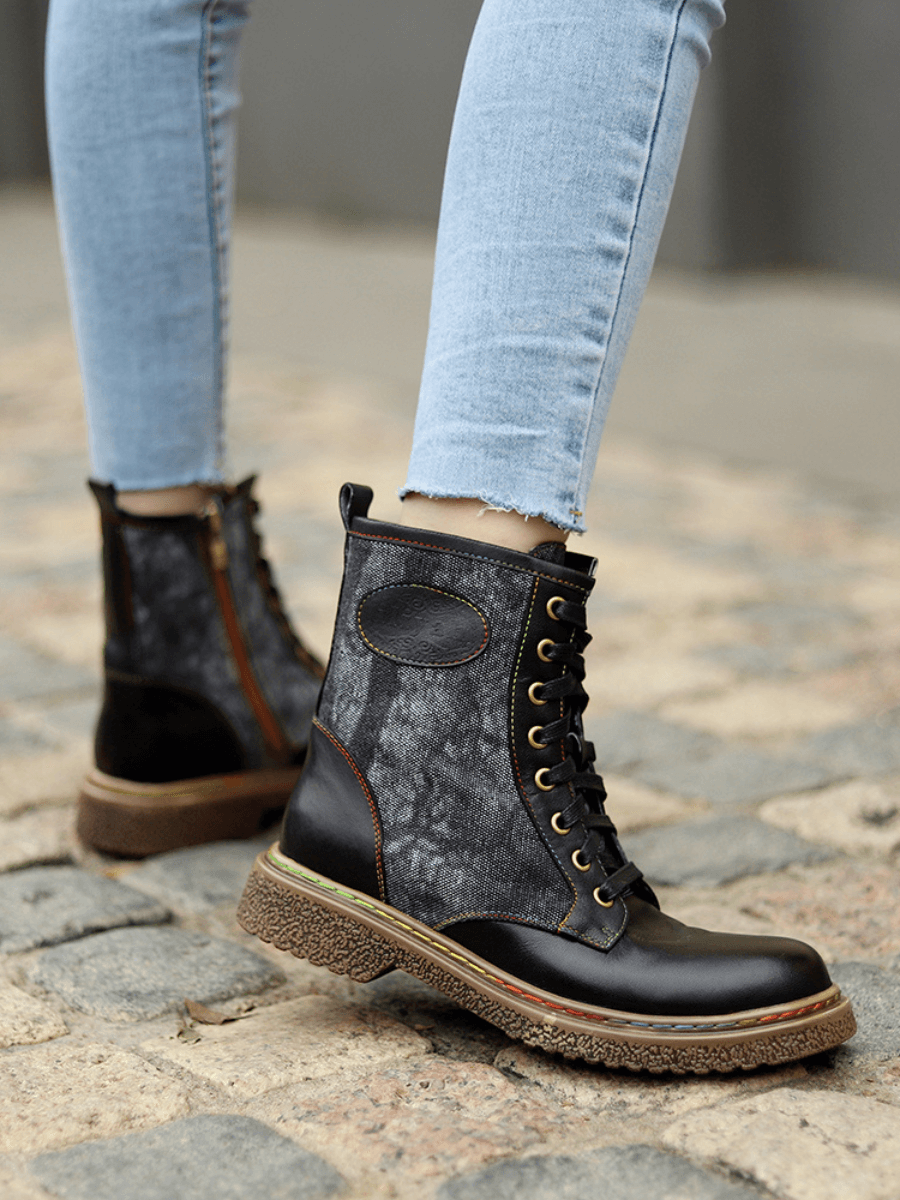A Vintage Style Boots with Delicate Timeless Details
