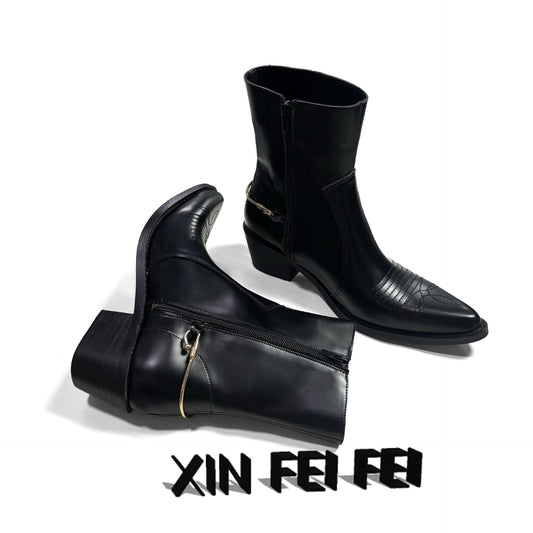 A Vintage Style Boots with Delicate Timeless Details
