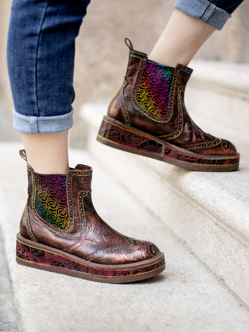 A Vintage Style Boots with Delicate Timeless Details