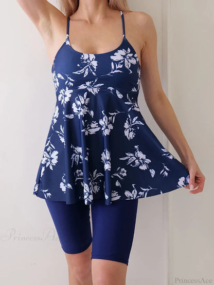 White Floral Blue