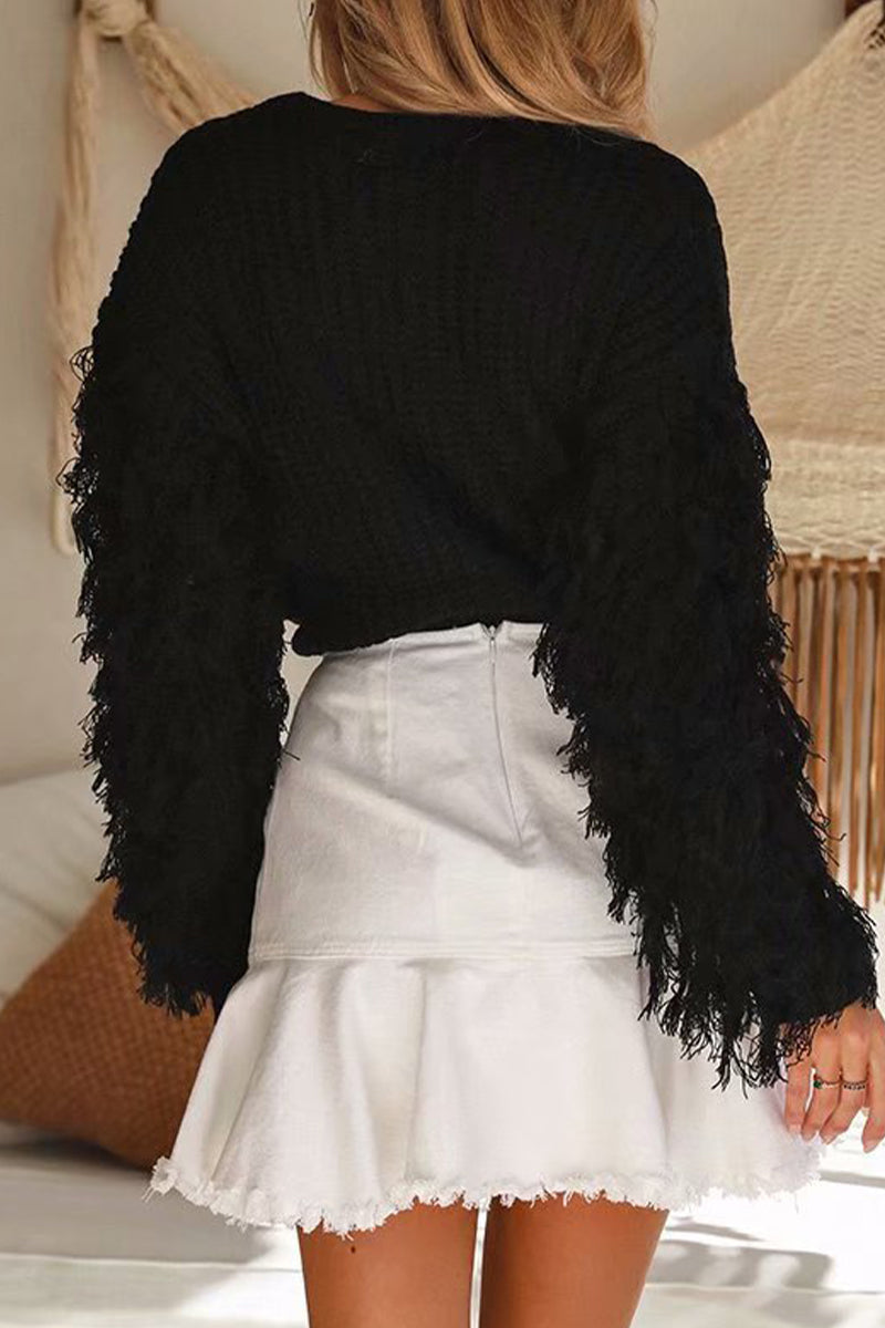 A Vintage Style Sweater with Delicate Timeless Details