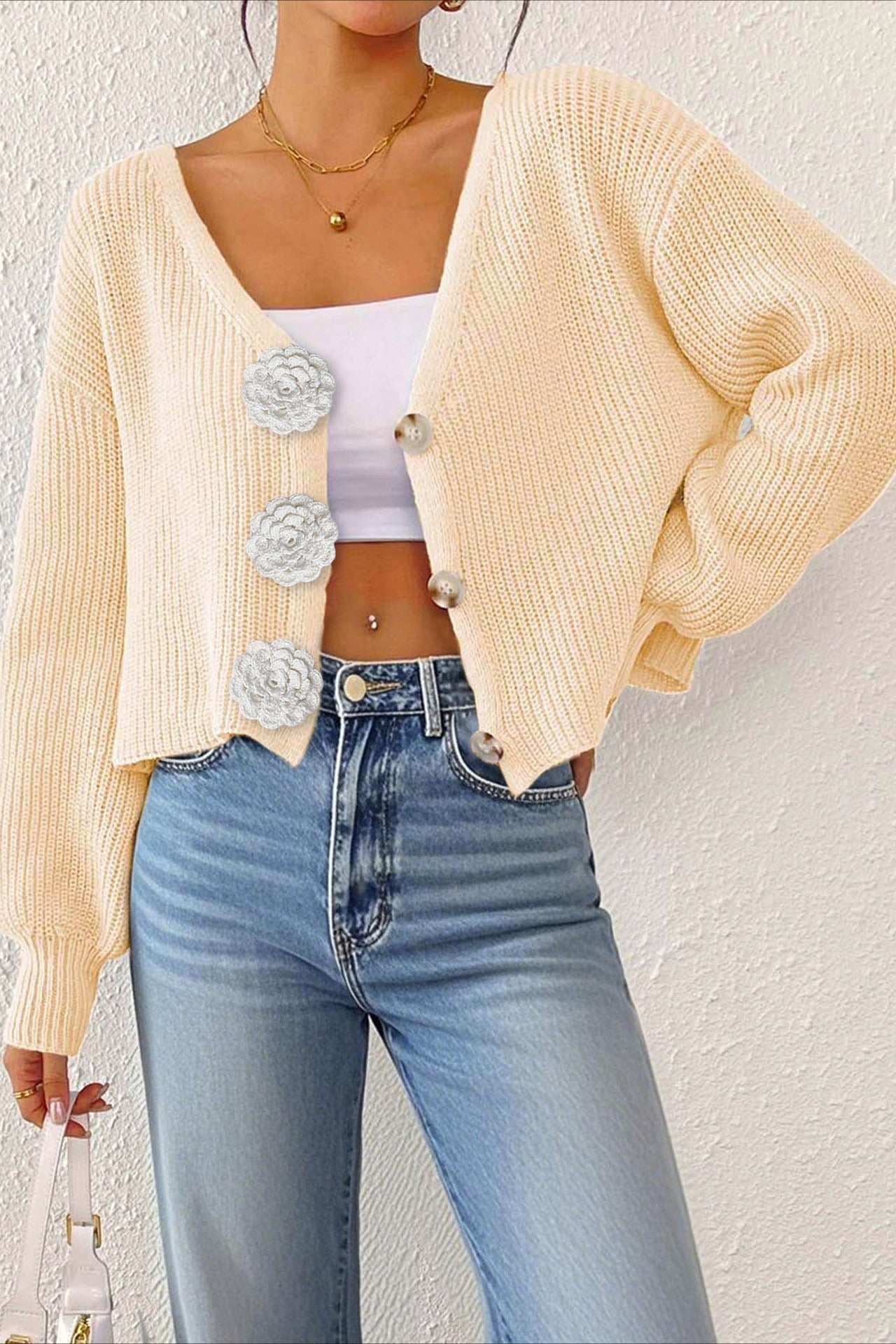 A Vintage Style Sweater with Delicate Timeless Details