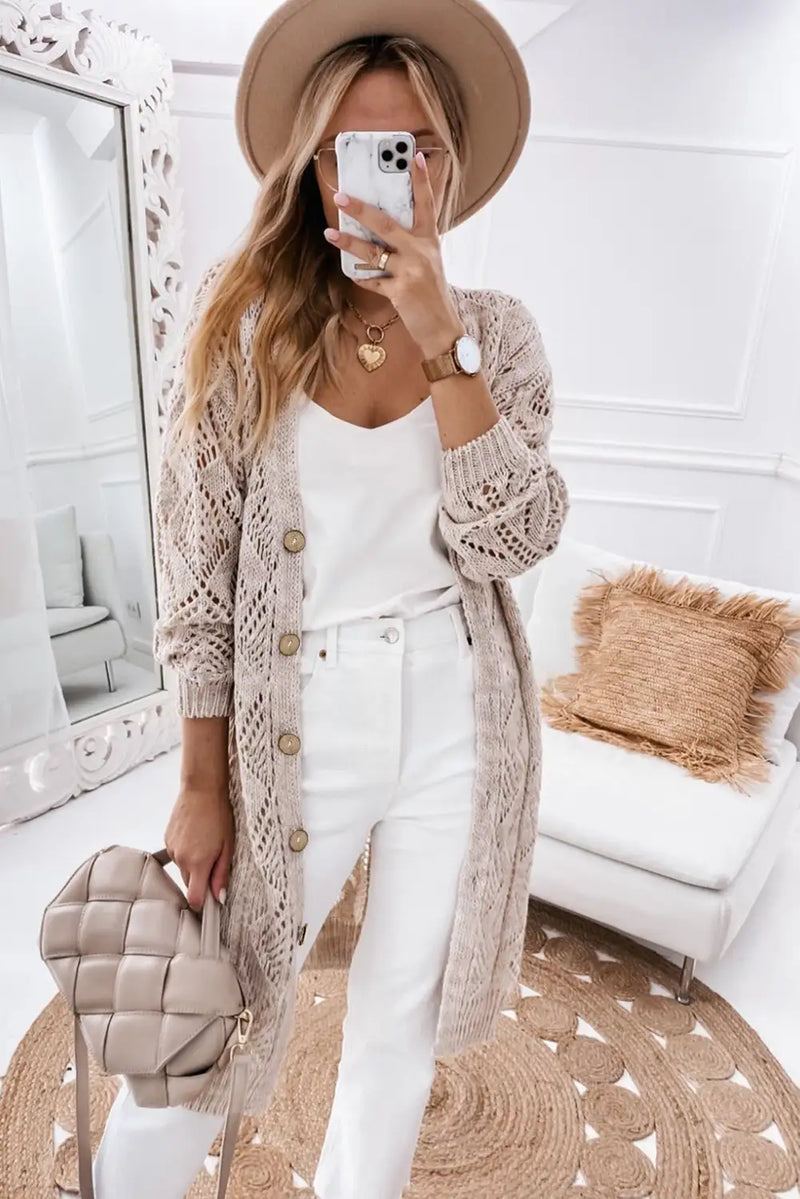Classic Vintage Cardigan with a Flattering Fit