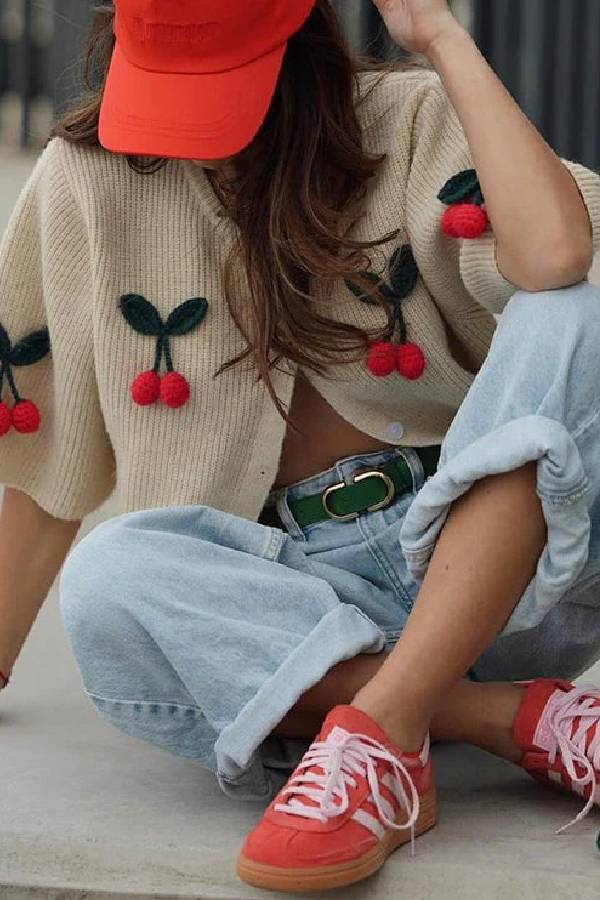 A Vintage Style Sweater with Delicate Timeless Details