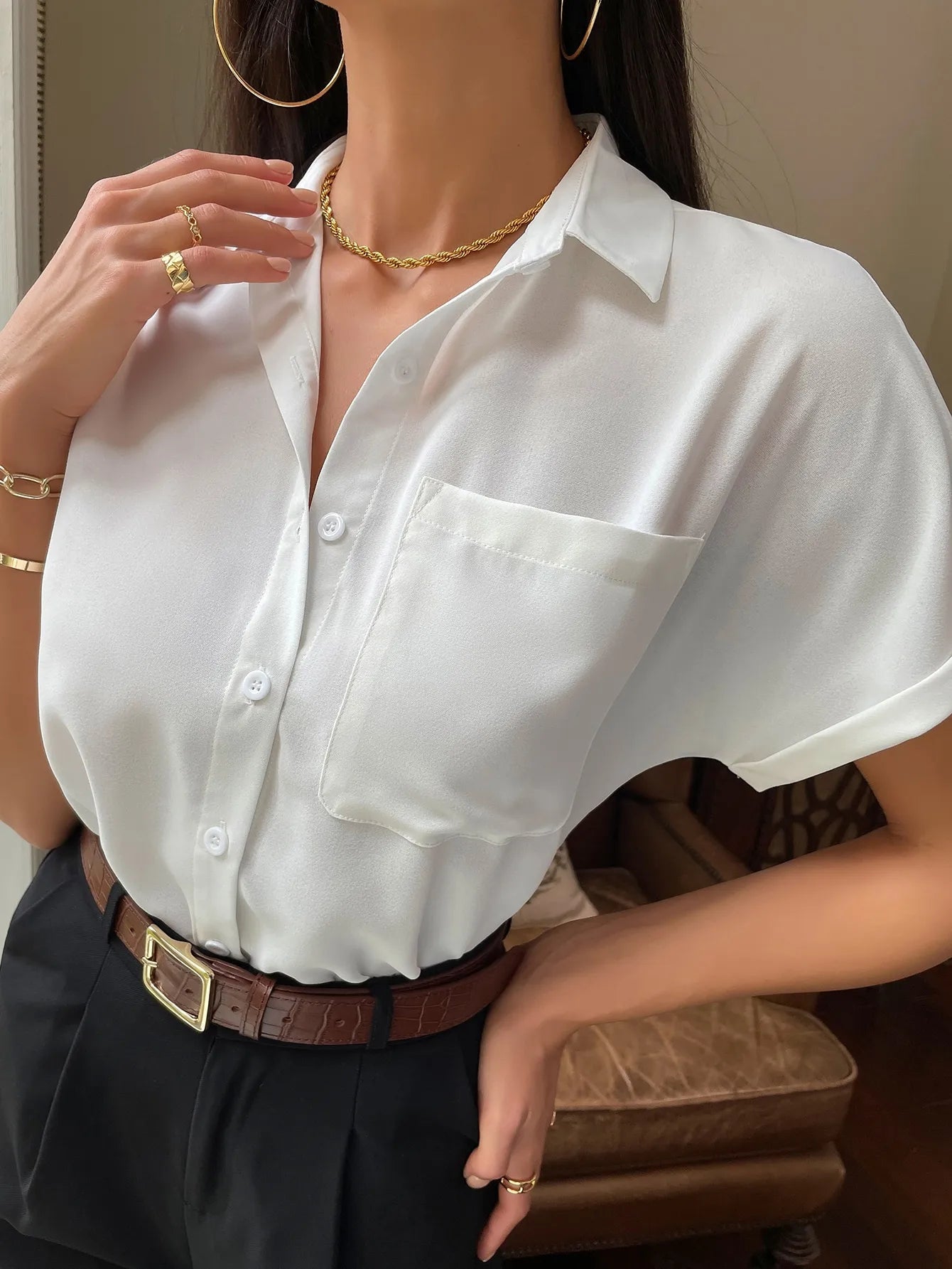 Beautifully Finished Blouse in a Timeless Design