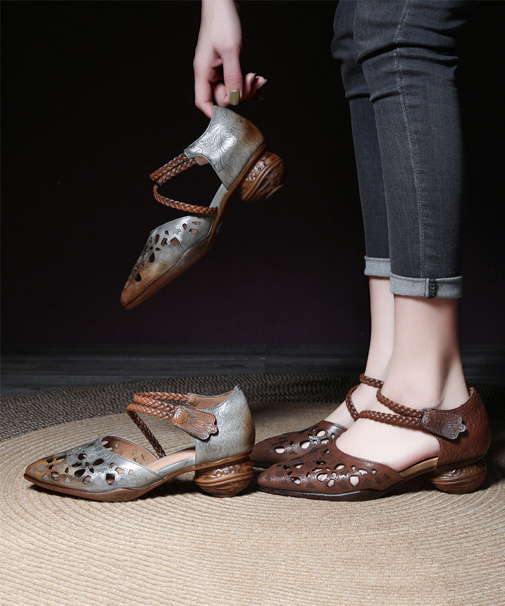 A Vintage Style Sandals with Delicate Timeless Details