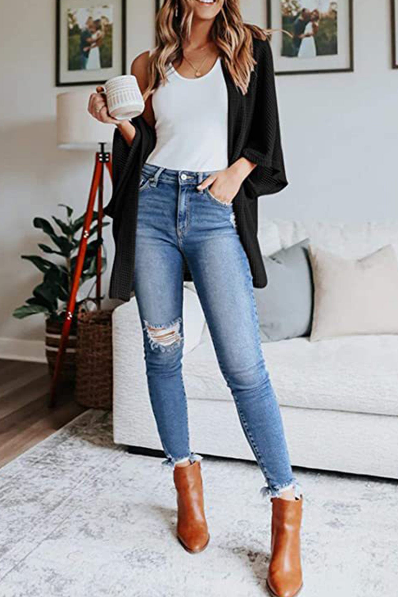 Classic Vintage Cardigan with a Flattering Fit