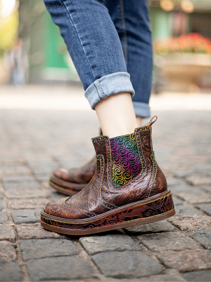 A Vintage Style Boots with Delicate Timeless Details