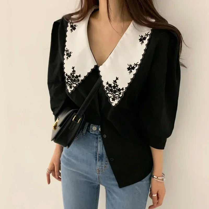 Vintage Inspired Blouse with a Contemporary Edge