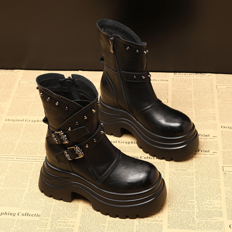 A Vintage Style Boots with Delicate Timeless Details