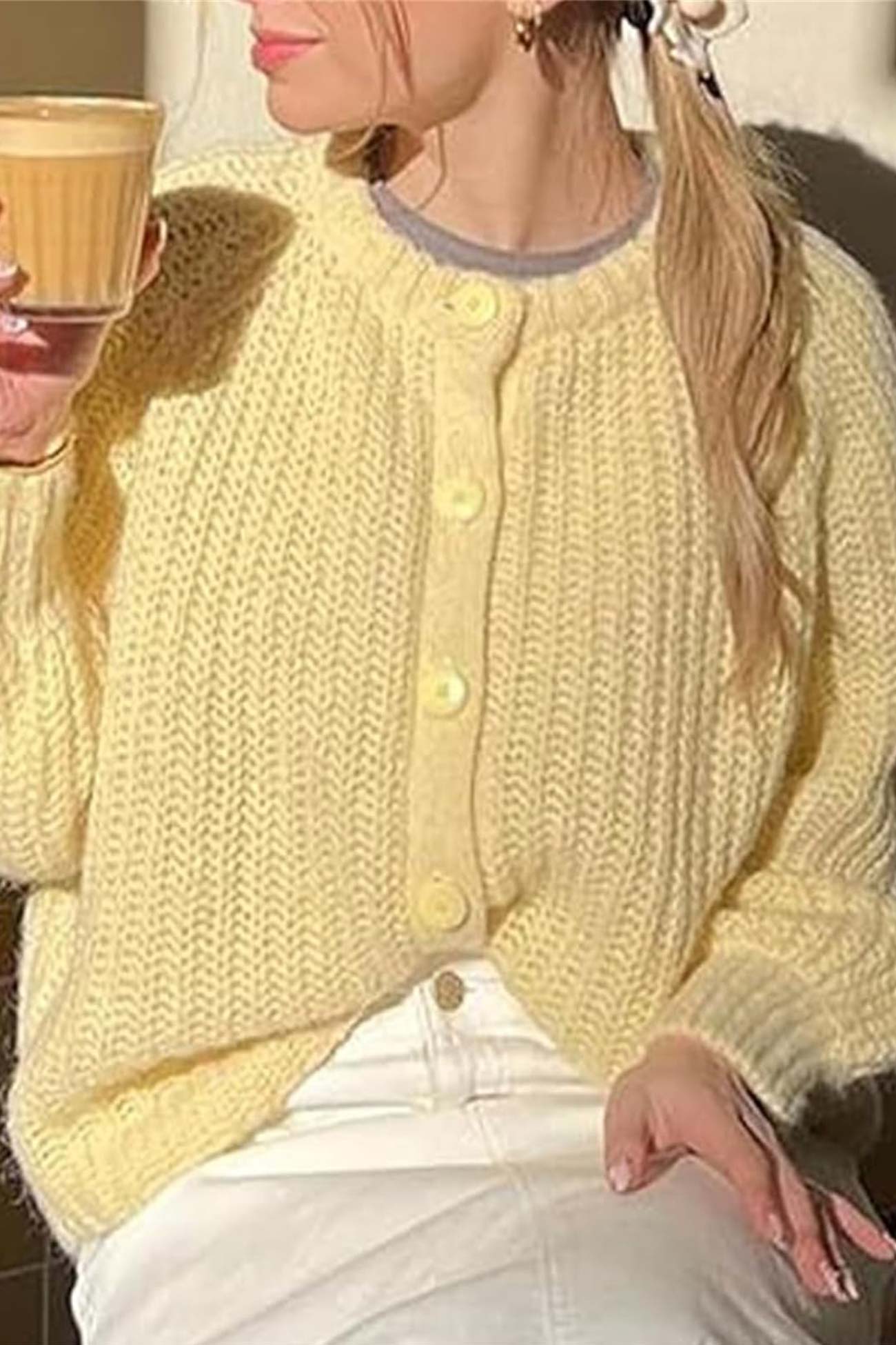 A Vintage Style Cardigan with Delicate Timeless Details