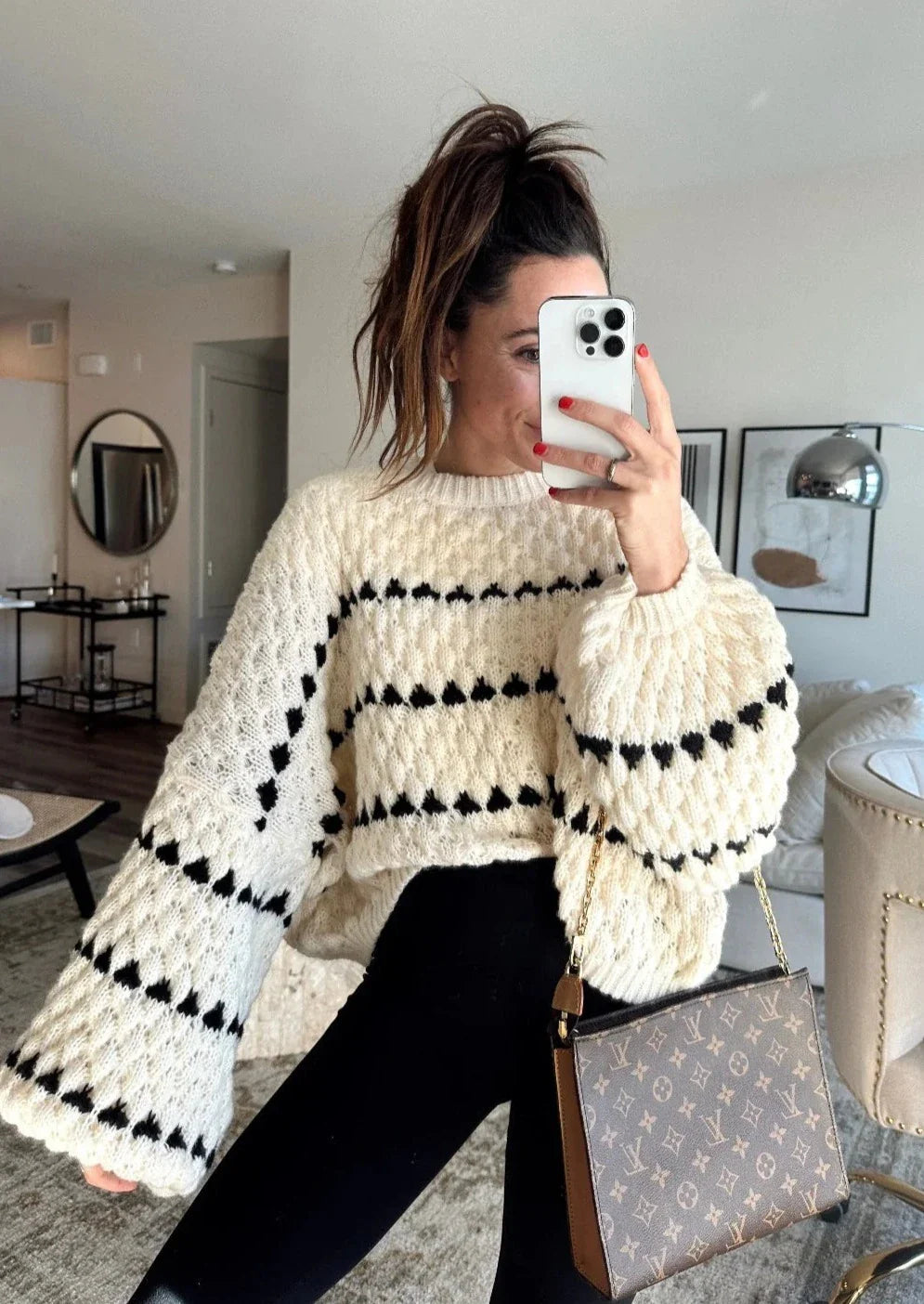 A Vintage Style Sweater with Delicate Timeless Details