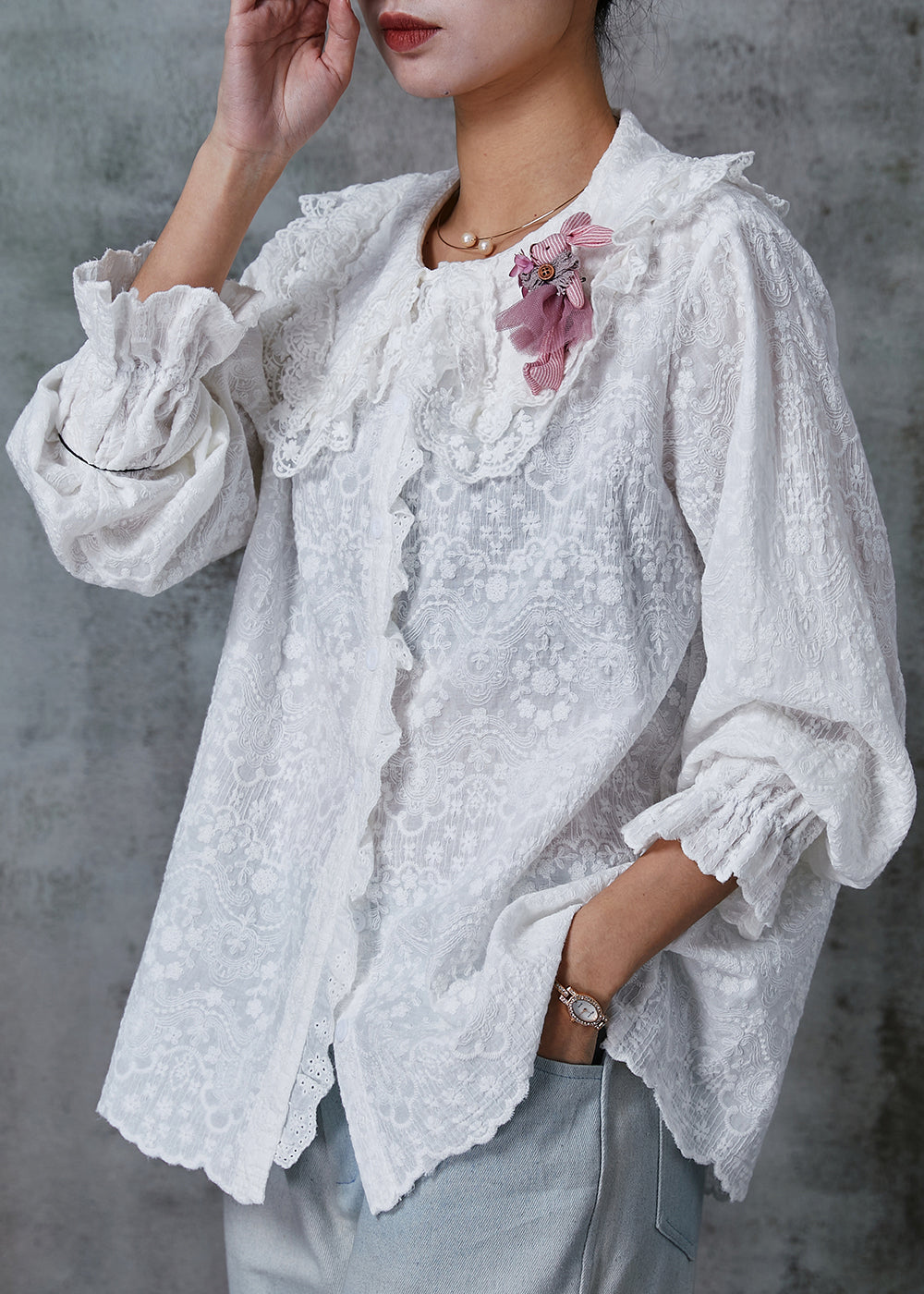 A Vintage Style Blouse with Delicate Timeless Details