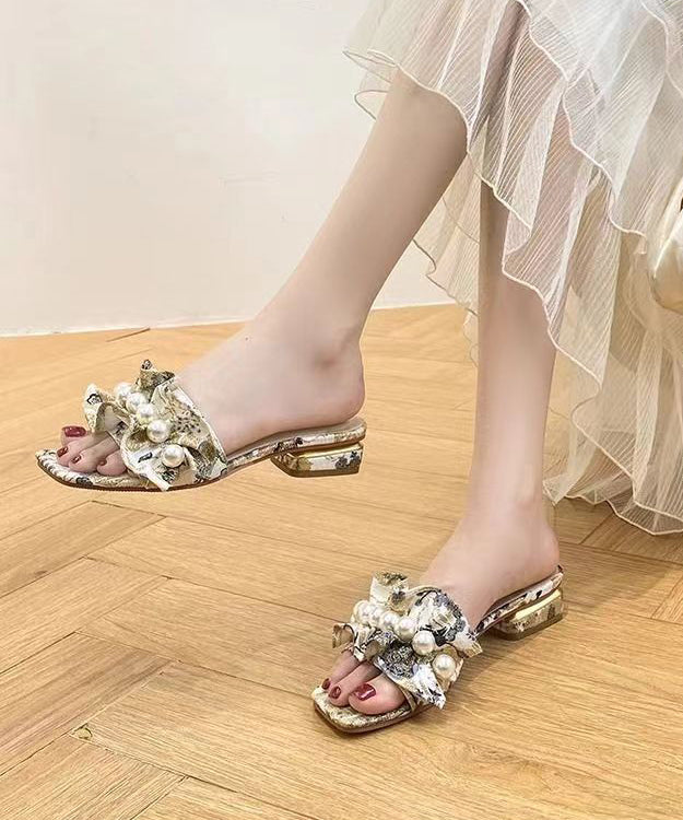 A Vintage Style Sandals with Delicate Timeless Details