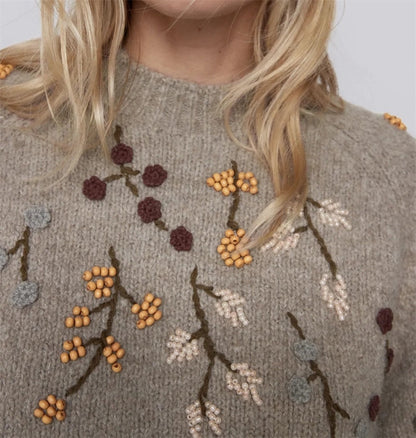 A Vintage Style Sweater with Delicate Timeless Details