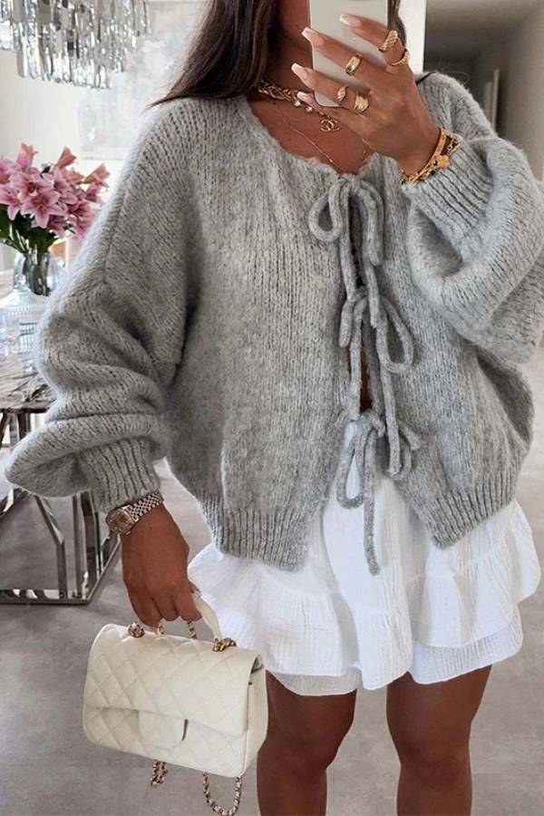 A Vintage Style Sweater with Delicate Timeless Details