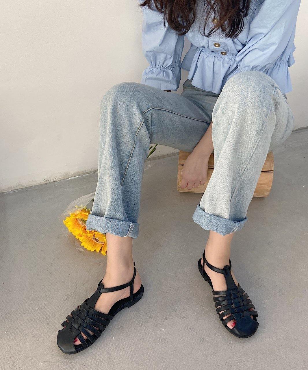 A Vintage Style Sandals with Delicate Timeless Details