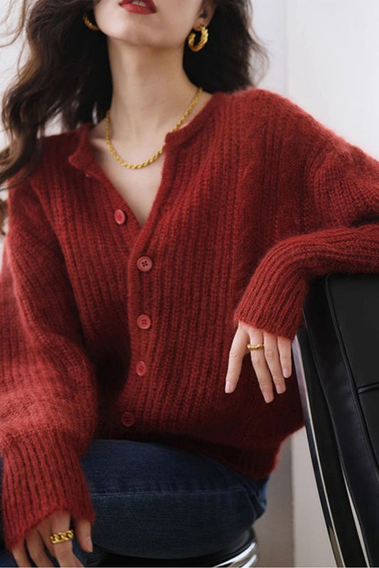 Classic Vintage Cardigan with a Flattering Fit