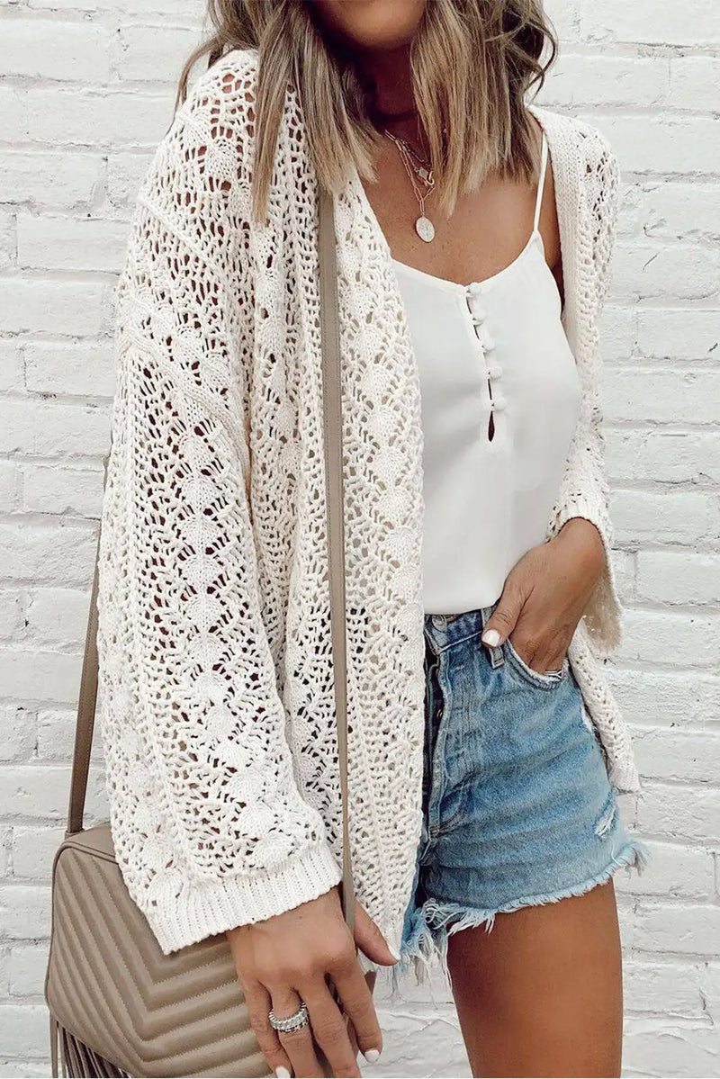 Well Tailored Cardigan with a Graceful Silhouette