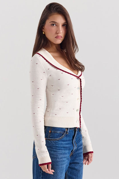 Well Tailored Cardigan with a Graceful Silhouette