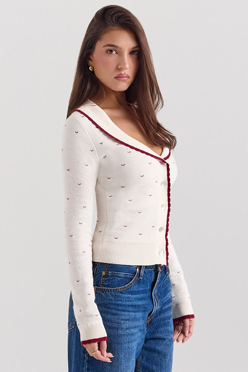 Well Tailored Cardigan with a Graceful Silhouette