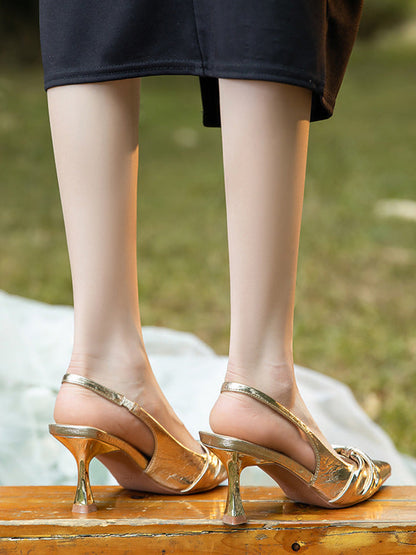A Vintage Style Sandals with Delicate Timeless Details