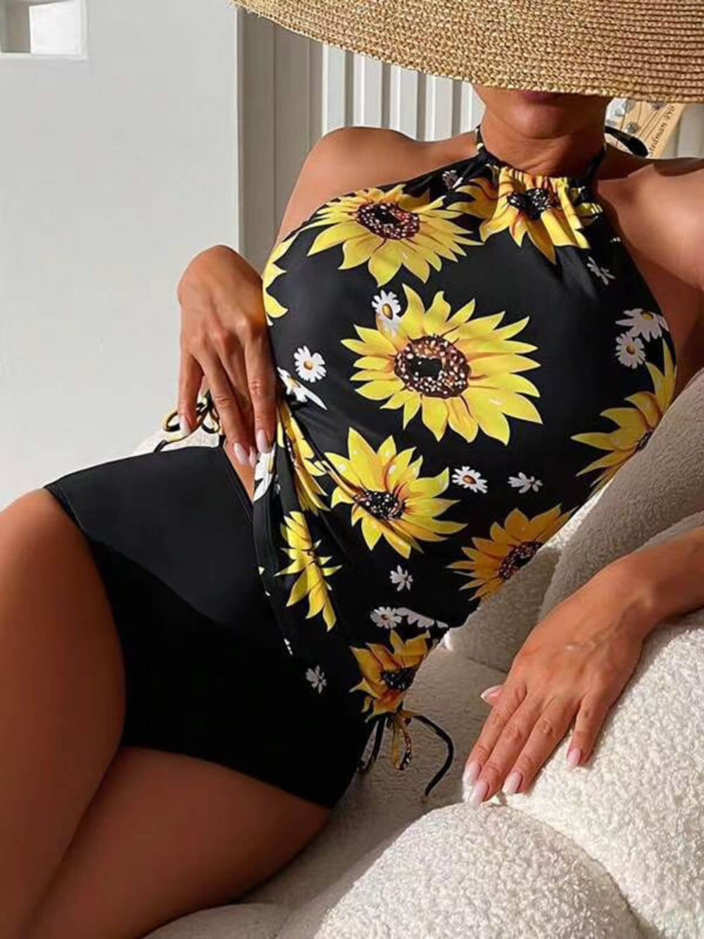 A Vintage Style Tankini with Delicate Timeless Details