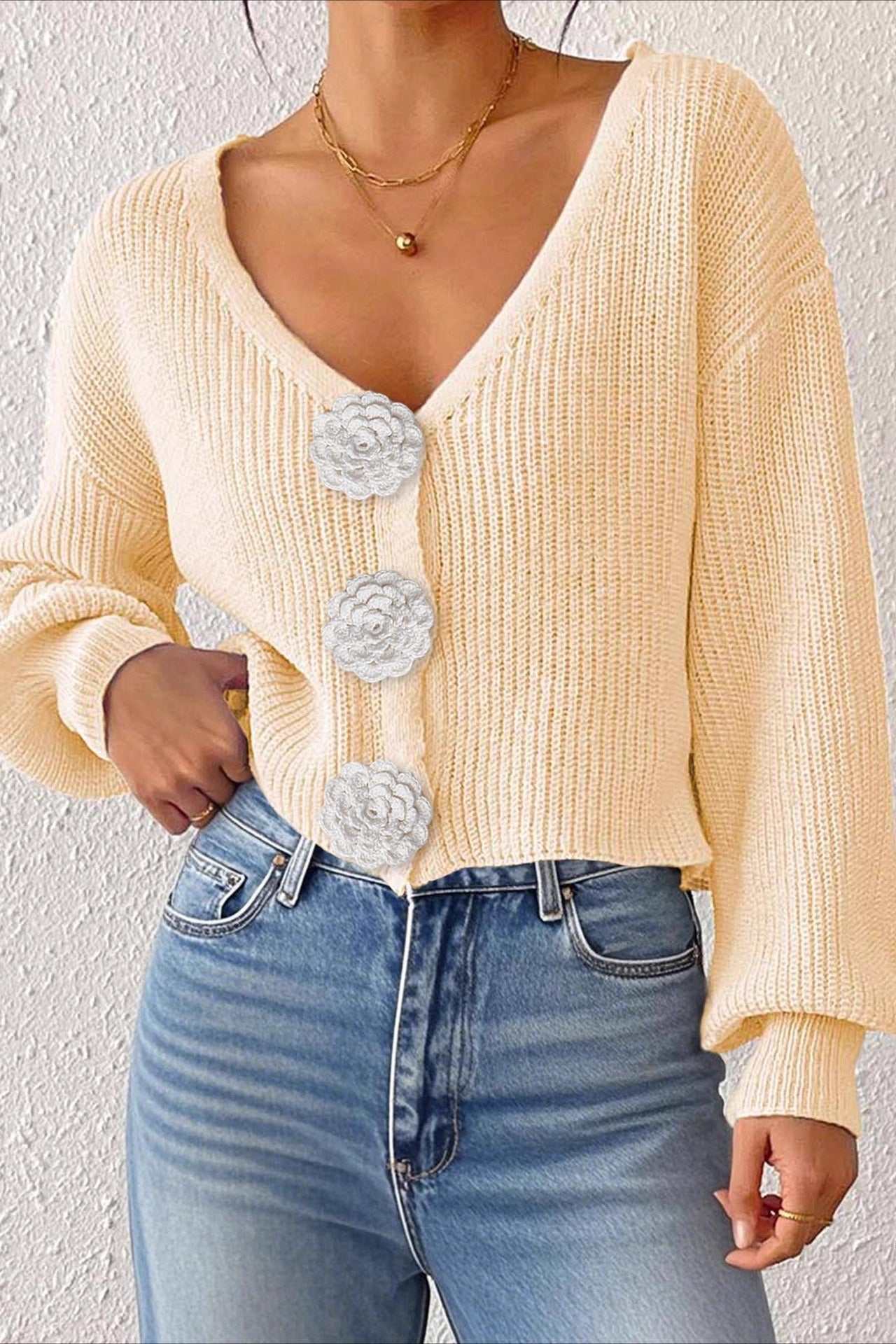 A Vintage Style Sweater with Delicate Timeless Details