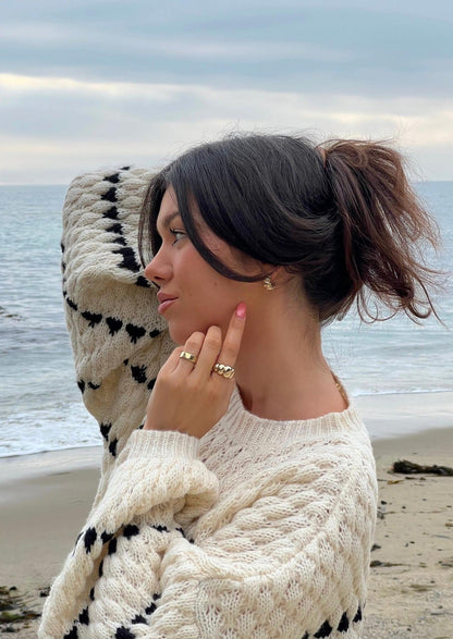 A Vintage Style Sweater with Delicate Timeless Details