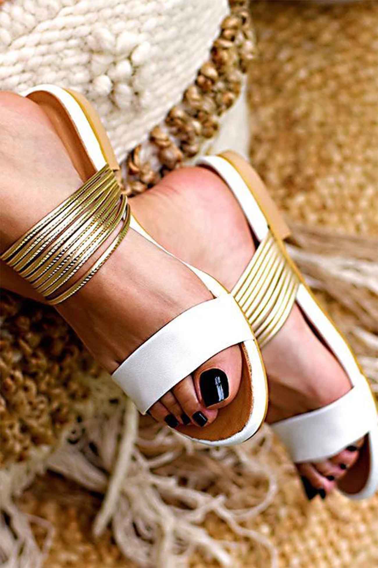 A Vintage Style Sandals with Delicate Timeless Details