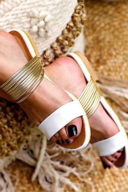 A Vintage Style Sandals with Delicate Timeless Details