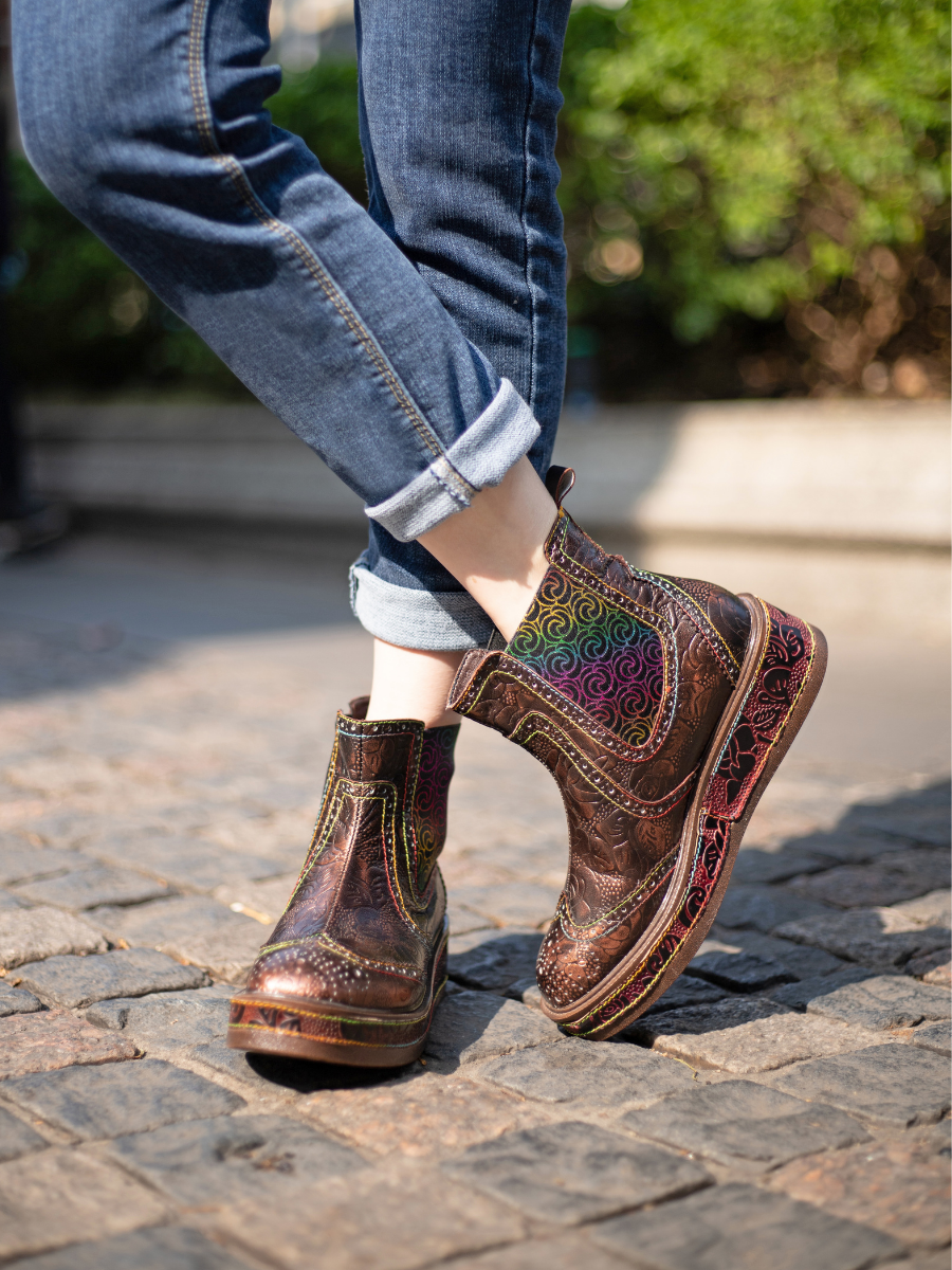 A Vintage Style Boots with Delicate Timeless Details