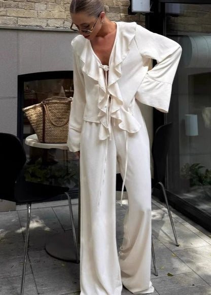 A Vintage Style Pants with Delicate Timeless Details