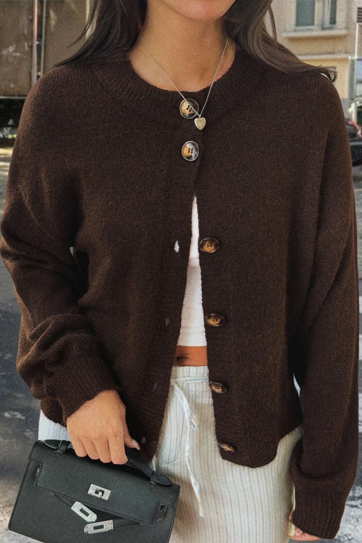 A Vintage Style Cardigan with Delicate Timeless Details