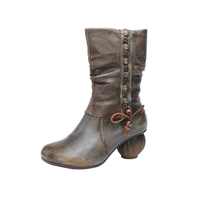 A Vintage Style Boots with Delicate Timeless Details