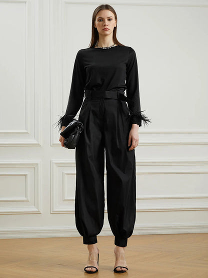 A Vintage Style Pants with Delicate Timeless Details
