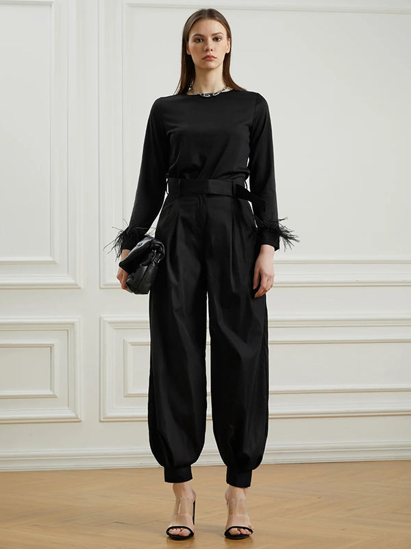 A Vintage Style Pants with Delicate Timeless Details