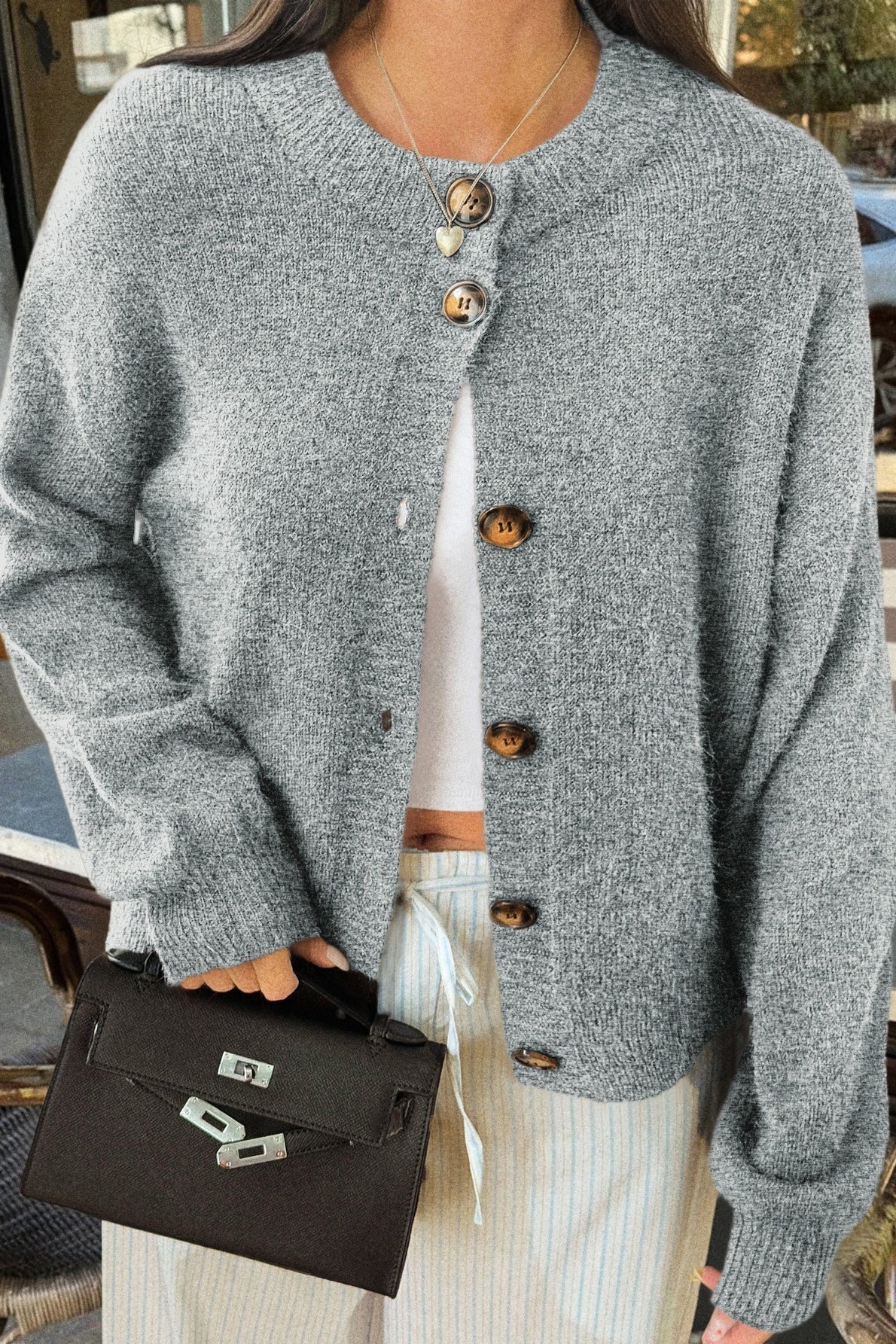 A Vintage Style Cardigan with Delicate Timeless Details