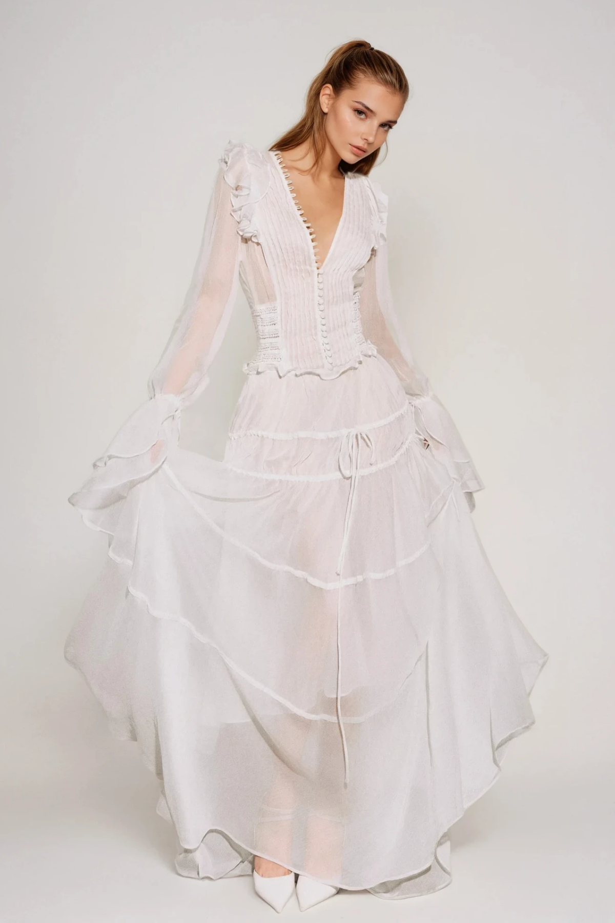 A Vintage Style Dress with Delicate Timeless Details