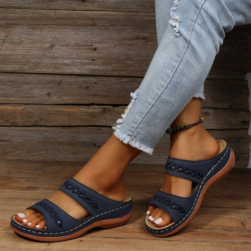 A Vintage Style Sandals with Delicate Timeless Details
