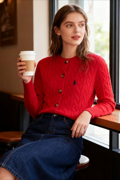 Well Tailored Cardigan with a Graceful Silhouette