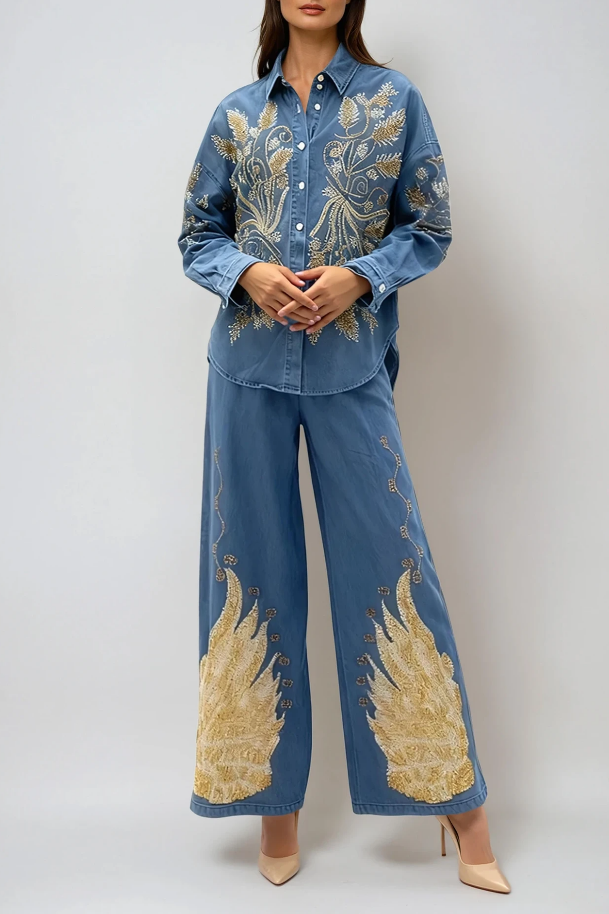 A Vintage Style Pants with Delicate Timeless Details
