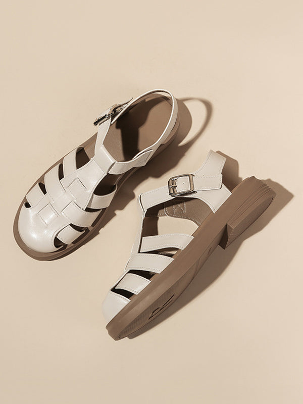 A Vintage Style Sandals with Delicate Timeless Details