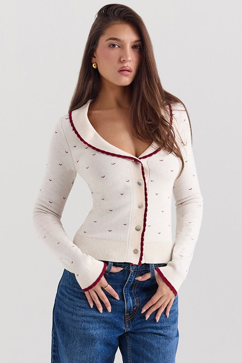 Well Tailored Cardigan with a Graceful Silhouette