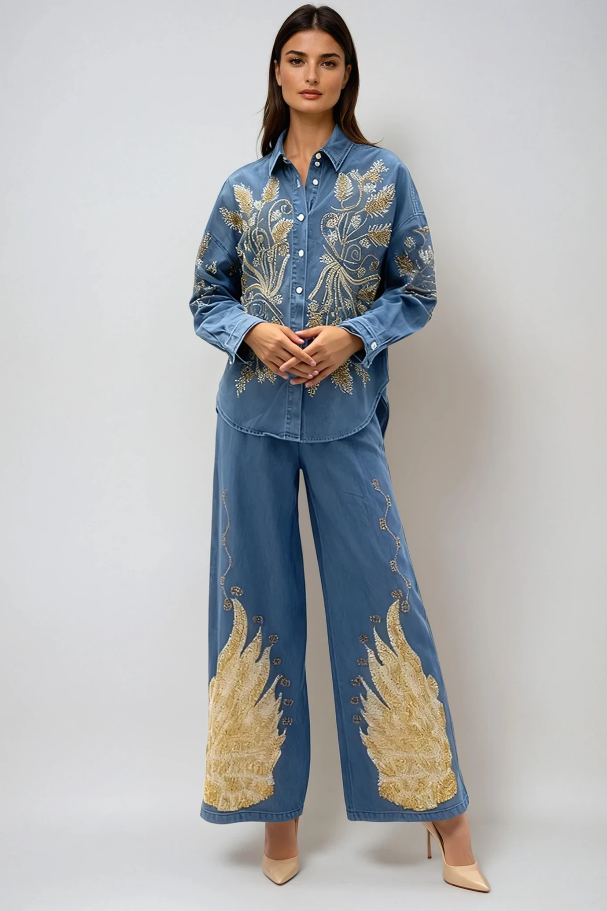A Vintage Style Pants with Delicate Timeless Details