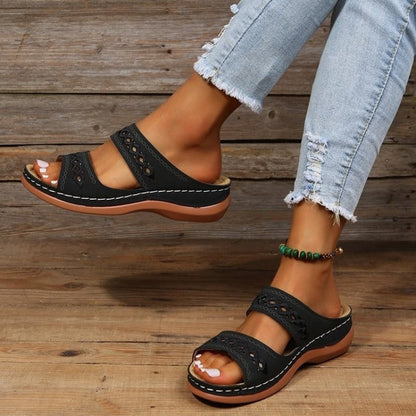 A Vintage Style Sandals with Delicate Timeless Details