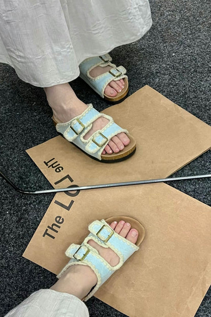 A Vintage Style Sandals with Delicate Timeless Details